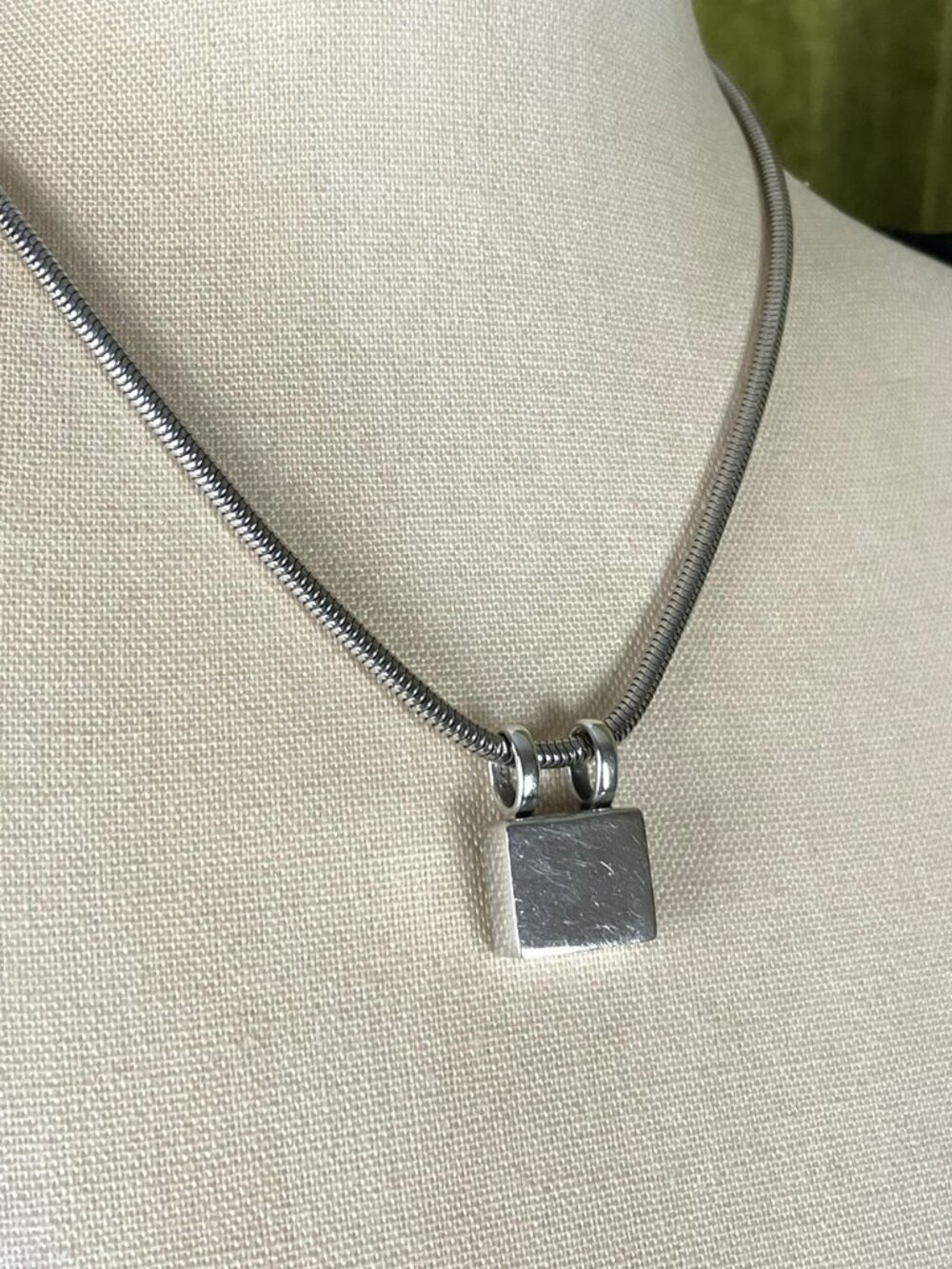 Y2K Vintage Sydney Evan Sterling Silver Pendant Necklace